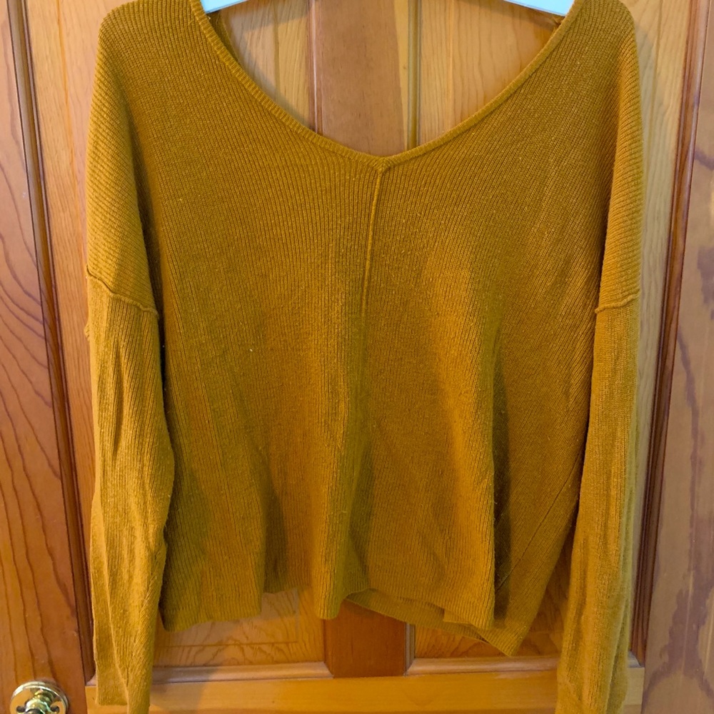 Pink rose button down back sweater